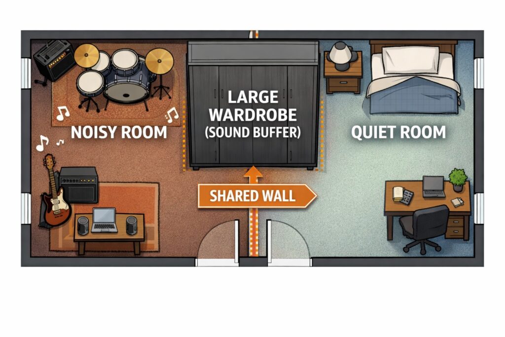 wardrobe-sound-buffer-floor-plan